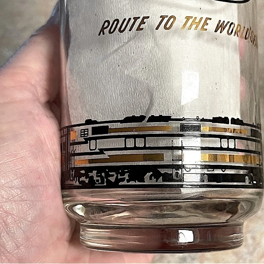 New York World's Fair Glasses 1964-1965 New York Central Train System Set of 6